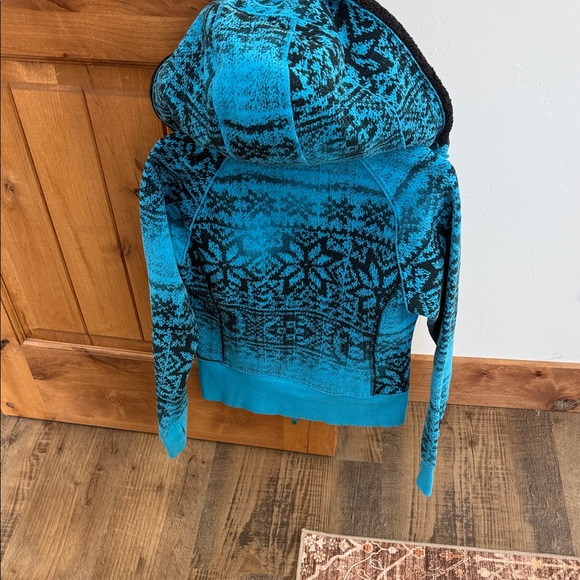 Blue Patterned Women's Jacket - Picture 5 of 10